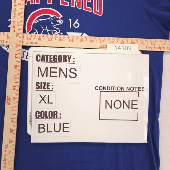 NIke Chicago Cubs Baseball Short Sleeve Graphic T Shirt Mens Size XL Blue - Picture 7 of 9